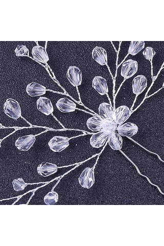 1pcs Kristal Gelin Saç Tokası Kore Tarzı Güzel Gelin Ekleme Tarak Gelinlik Aksesuarları Headdress Çok Renkli