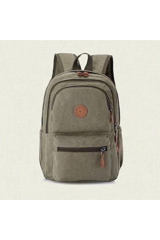 Siyah Wtempo Düz Renk Kalın Aşınmaya Dayanıklı Kanvas Sırt Çantası Unisex Büyük Kapasiteli Bagaj Çantası Denim Öğrenci Okul Çantası