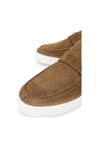 Tamer Tanca Erkek Hakiki Deri Taba Süet Loafer Ayakkabı 1097 B349-18 Erk Ayk Y26 Tabacco Suet