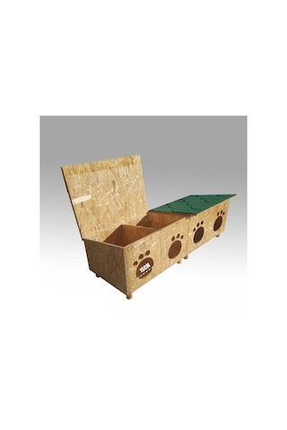 Kedi Kulübesi Profesyonel Multible Greenroof 4/8 Kedi Evi 125 x 50 x 85 CM