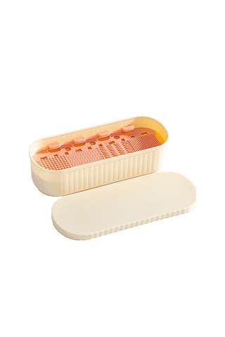 Cbtx U026 Makyaj Fırçası Trp+pp Saklama Kutusu Makyaj Yumurta Puf Temizleme Filtresi Kurutma Rafı - Kremsi Sarı