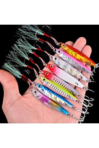 Tongxida 5 Adet/kutu Yavaş Batan Metal Jig Balıkçılık Seti 7g-40g, Aorace, 20 Renk, Kutu Paketi