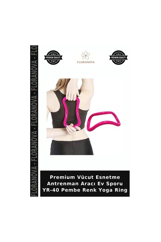 Premium Vücut Esnetme Antrenman Aracı Ev Sporu Yr-40 Pembe Renk Yoga Ring