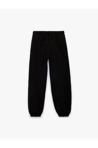 Koton Beli Lastikli Basic Jogger Eşofman Altı Siyah 6skb40098tk Siyah