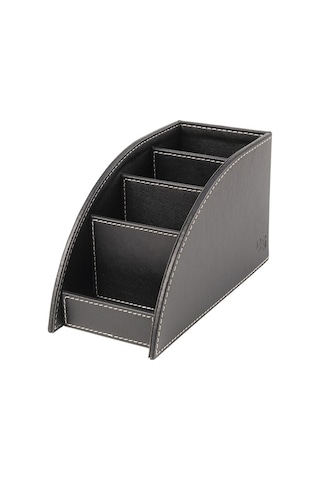 Kalemlik Ve Kumandalık Suni Deri Masaüstü Organizer 4 Gözlü 21,5x10x12,5 Cm