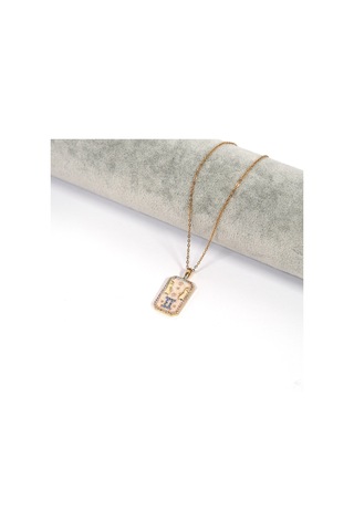 Çelik Kolye İkizler Burcu Tarot Model - K-110 Altın