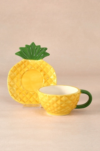 Karaca Pineapple Çay Fincanı 185 Ml Sarı