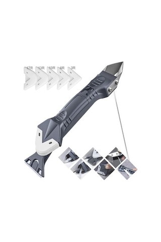 Derz Kazıyıcı Fayans Derz Dolgu Kazıma Aparatı Ve Uygulayıcı 5 Parça Silikon Çekme Uygulama