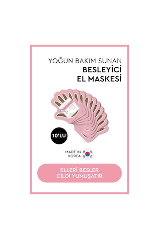 Mjcare Premium Hand Care Pack - Eldiven Tipi El Maskesi 10'lu