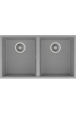 Teka Square 760 Tg Çift Hazneli Tezgahaltı Tegranite Eviye - Stone Grey - 115260025