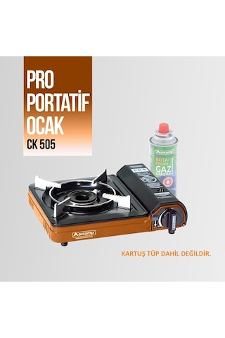 Orcamp CK-505 Tekli Portatif Kamp Ocak Gaz Stop Emniyetli Bakır Çok Renkli