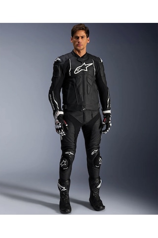 Alpinestars Missile V3 Deri Korumalı Motosiklet Pantolonu Siyah