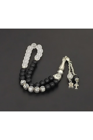 Tesbihsakarya Isimli - Isme Özel - Mat Oniks - Dumanlı Kuvars Doğaltaş Tesbih