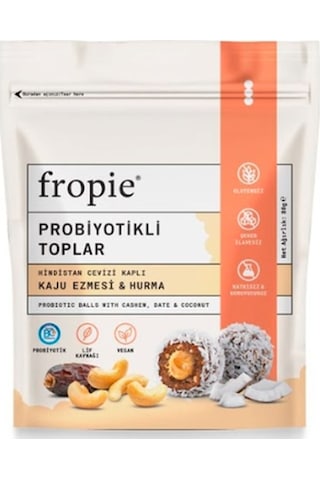 Fropie Probiyotikli Meyve Topları - Hindistan Cevizi Kaplı & Kaju Ezmeli 80 G