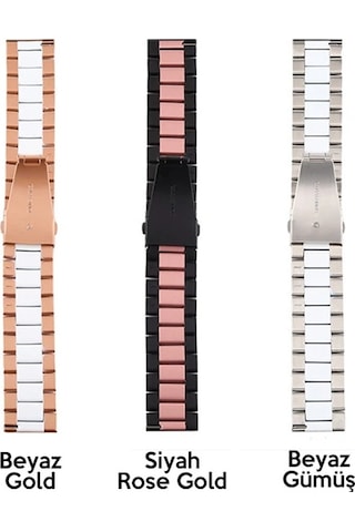 22mm Gear S3 Watch 4 -gt2 Gt2e 46mm Kayışkordon Seramik Paslanmaz Çelik- 5775 Diğer