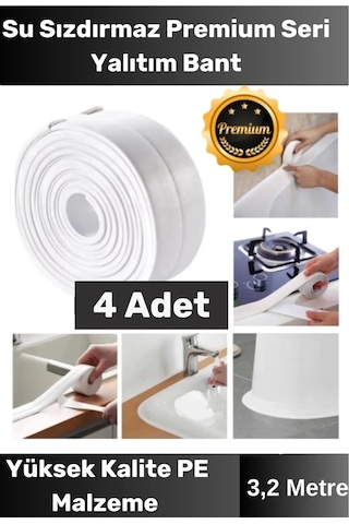 Özel Seri Premium Su Geçirmez Sızdırmaz Lavabo Küvet Yağ Nem Küf Önleyici 3.2m 4 Adet İzolasyon Bant