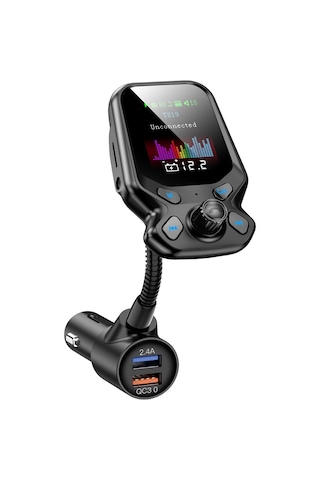 T819 Renkli Ekran Araba Bluetooth 5.0 Mp3 Fm Verici