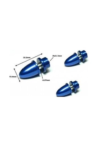 Robotistan 3 Mm Delikli Mavi Metal Pervane Adaptörü