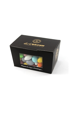 Dark Brown Bademli Çikolata Dolgulu Renkli Draje Çikolatası 1KG