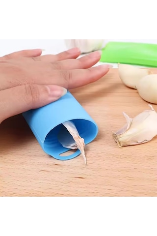 2 Adet Pratik Silikon Sarımsak Soyucu Rulo Sağlığa Zararsız Kauçuk - Mix Renk Çok Renkli
