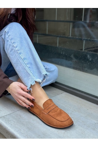 Erva'nın Butiği Taba Süet Daria Kadın Casual Günlük Ayakkabı-6133