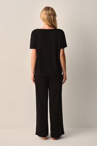 Suwen Mira Modal Pijama Takımı Sh26635660012 Siyah
