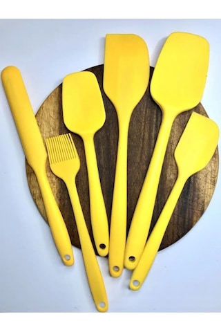 Ale-alena Sarı Silikon Mutfak Gereçleri Seti, 6 Parça 137864059 Gri