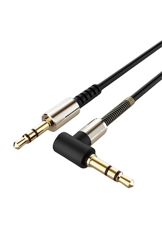 3.5mm Aux Kablosu Jak Erkek Erkek L Tipi 1 Metre Ses Aktarım Kablosu 50001