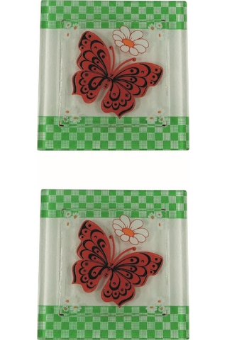 Cam Banyo Gider Kapak Süsü 2 Adet Cam Gider Kapağı 10X10 CM Kele