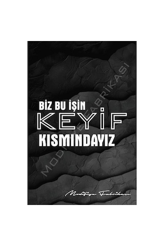 Biz Bu İşin Keyif Kısmındayız -sticker Folyo - Beyaz - 20 X 10.5