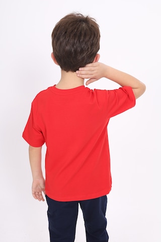 Toontoy Kids Toontoy Unisex Çocuk Baskılı Tişört Kırmızı