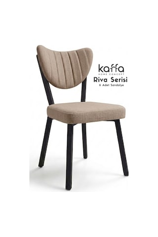 Riva , Modern Mutfak Sandalyesi, Yemek Odası Sandalyesi, Bahçe, Kafe - 6 Adet Cappucino Sandalye