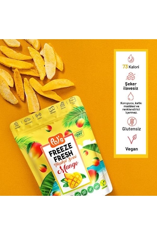 Pol's Freeze Fresh Dondurularak Kurutulmuş Mango 20 Gr 20 G