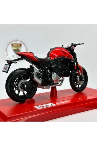 Moto Garage Ducati Monster 1:18 Diecast Maket Motor Lisanslı Metal Model Motosiklet
