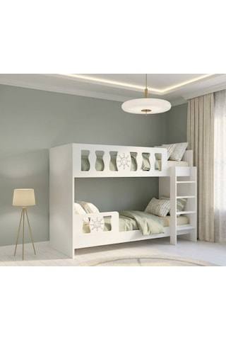 Okyanus Mdf Üstten Merdivenli İkili Ranza Byz 2 90 x 190 CM