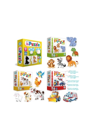 12-36 Ay Eğitici Puzzle Set (2 ve 3 Parçalı)