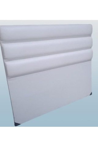 Başlık Dk Tek Kişilik 100'lık Model Suni Deri Beyaz Kumaş Yatay Dilimli El Yapım