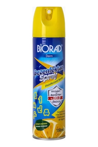 Biorad Parfümlü Dezenfektan Sprey Limon Kokulu 150ml - 24 Adet