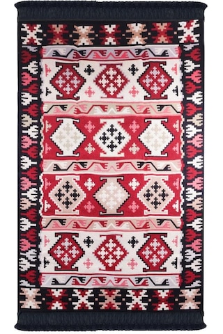 Bigghome Çift Taraflı Kilim, Makinede Yıkanabilir, Modern Desenli, 80 150 Cm, Sa1590a
