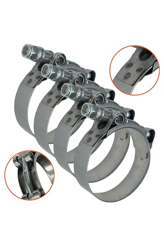 60 68mm/2.5-inç Egzoz Kelepçesi Paslanmaz Çelik2.3-inç Borular Iç