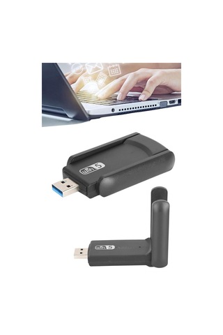 Nrzsnt Wifi Adaptörü Bt5.0 Wifi 2'si Bir Arada Çift Bantlı Çift Anten