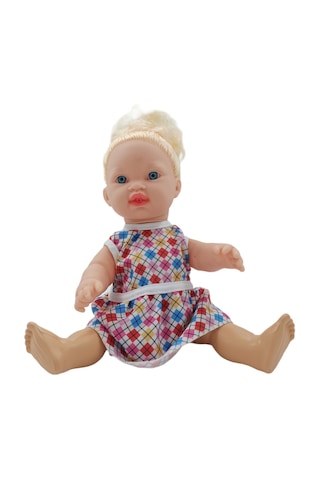 Mavi Gözlü Sarışın Ağlayan Ve Konuşan Emzikli Oyuncak Et Bebek 35cm