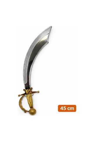 Parlak Metal Görünümlü Plastik Korsan Kılıcı 45 Cm
