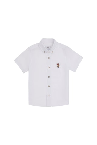 U.s. Polo Assn. Erkek Çocuk Beyaz Gömlek Kısa Kollu 50284019-vr013 Beyaz