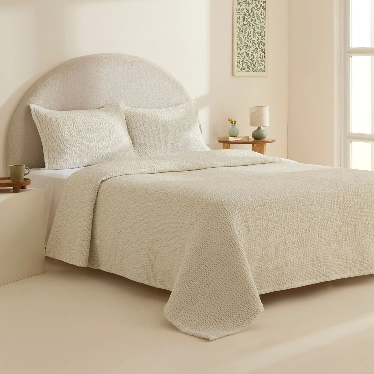 Karaca Home Linda Çift Kişilik Yatak Örtüsü Mint Mint