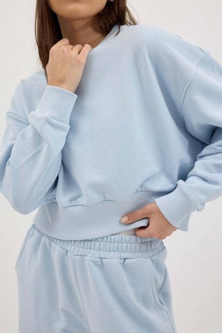 Buly Cozy Bisiklet Yaka Sweatshirt Buz Mavisi