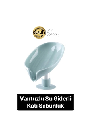 Vantuzlu Su Tutmaz Giderli Katı Sabunluk Süngerlik Tezgah Üstü Pratik Dekoratif Şık Tutunabilen Çok Renkli