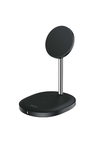 Benks W08 2 in 1 MagSafe Kablosuz Şarj Standı Apple Uyumlu iPhone & Airpods 15W Wireless Şarj İstasyonu ZORE-220011 Siyah