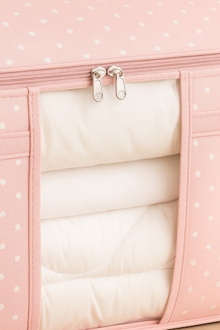 Serstil Pencereli Yastık Hurcu 75 X 40 X 40 Cm - Pembe Benekli Pembe Puantiye