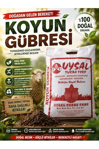 Tr 20 Lt. Organik Koyun Gübresi, Çiçek, Bitki Yetiştirme Coşturmak İçin Gübre 0,250